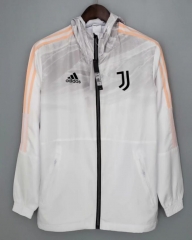 21-22 Juventus White Windrunner Hoodie Jacket