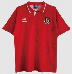 Retro 92/94 Wales Home Soccer Jersey Shirt