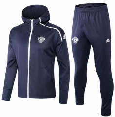 18-19 Manchester United Royal Blue Training Suit (ZNE Hoodie Jacket+Trouser)