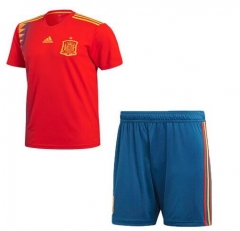 Spain 2018 World Cup Home Soccer Kits (Shirt+Shorts)