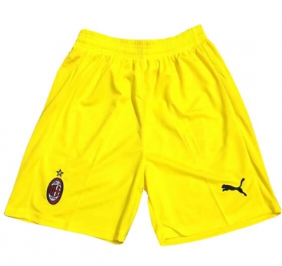 18-19 AC Milan Yellow Goalkeeper Soccer Shorts