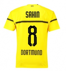 18-19 Borussia Dortmund Sahin 8 Cup Home Soccer Jersey Shirt