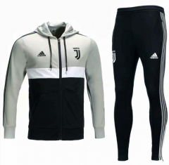 18-19 Juventus Grey Training Suit (Hoodie Jacket+Trouser)
