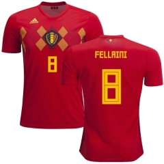 Belgium 2018 World Cup Home MAROUANE FELLAINI 8 Soccer Jersey Shirt