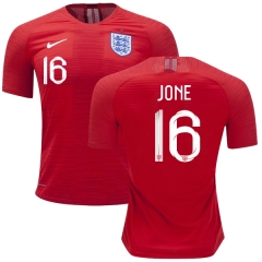 England 2018 FIFA World Cup PHIL JONES 16 Away Soccer Jersey Shirt
