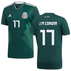 Mexico 2018 World Cup Home JESUS MANUEL CORONA 17 Soccer Jersey Shirt