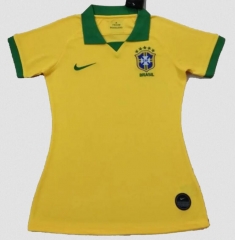 Women 2021 Brazil Home Soccer Jersey Shirt