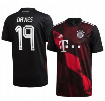 Alphonso Davies 19 Bayern Munich 20-21 Third Soccer Jersey Shirt
