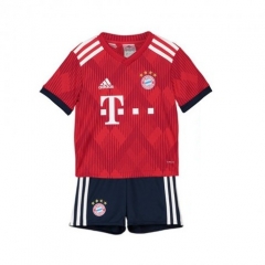 18-19 Bayern Munich Home Children Soccer Jersey Kit Shirt + Shorts