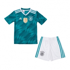 Germany 2018 World Cup Away Children Soccer Kit Shirt And Shorts