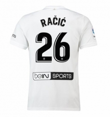 18-19 Valencia RACIC 26 Home Soccer Jersey Shirt