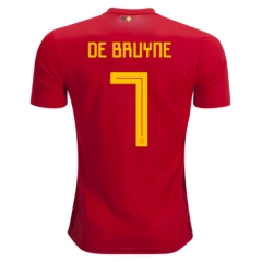 Belgium 2018 World Cup Home Kevin De Bruyne #7 Soccer Jersey Shirt