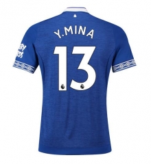 18-19 Everton Y.Mina 13 Home Soccer Jersey Shirt
