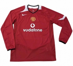 Manchester United 2006 Home Retro Long Sleeve Soccer Jersey Shirt