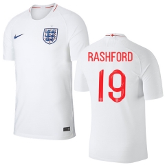 England 2018 FIFA World Cup MARCUS RASHFORD 19 Home Soccer Jersey Shirt