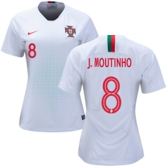 Women Portugal 2018 World Cup JOAO MOUTINHO 8 Away Soccer Jersey Shirt