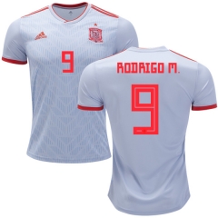Spain 2018 World Cup RODRIGO MORENO 9 Away Soccer Jersey Shirt