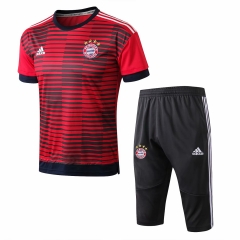18-19 Bayern Munich Red Stripe Short Training Suit