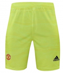 21-22 Manchester United Green Goalkeeper Shorts