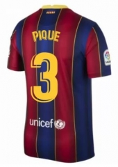 PIQUE 3 Barcelona 20-21 Home Soccer Jersey Shirt