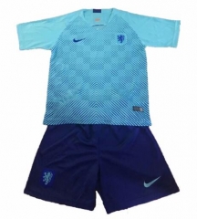 18-19 Netherlands Away Children Soccer Kit Shirt And Shorts