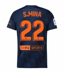 18-19 Valencia S. MINA 22 Away Soccer Jersey Shirt