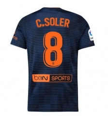18-19 Valencia C. SOLER 8 Away Soccer Jersey Shirt