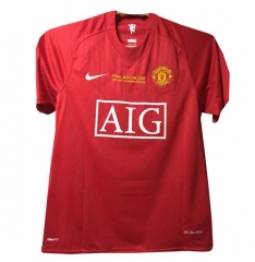 Manchester United 2007-2008 Home Retro Soccer Jersey Shirt