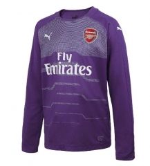 18-19 Arsenal Purple Goalkeeper Long Sleeve Soccer Jersey Shirt