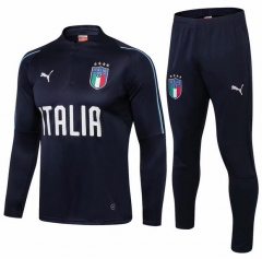 18-19 Italy Royal Blue Training Suit (Sweat shirt+Trouser)