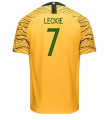 Australia 2018 FIFA World Cup Home Mathew Leckie Soccer Jersey Shirt
