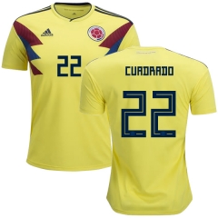 Colombia 2018 World Cup JOSE FERNANDO CUADRADO 22 Home Soccer Jersey Shirt