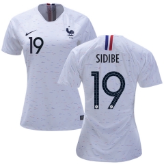 Women France 2018 World Cup DJIBRIL SIDIBE 19 Away Soccer Jersey Shirt