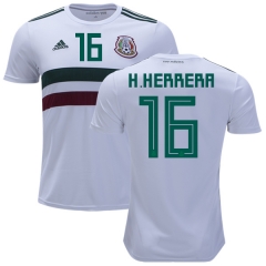 Mexico 2018 World Cup Away HECTOR HERRERA 16 Soccer Jersey Shirt