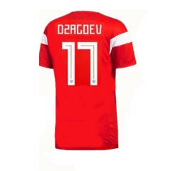 Russia 2018 World Cup Home Dzagoev Soccer Jersey Shirt
