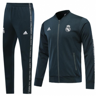 19-20 Real Madrid Training Kits Grey Jacket + Pants