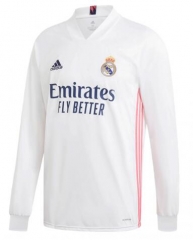 Long Sleeve 20-21 Real Madrid Home Soccer Jersey Shirt