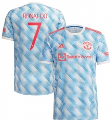 Ronaldo #7 UCL 21-22 Manchester United Away Soccer Jersey Shirt