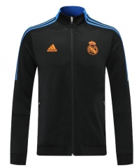 21-22 Real Madrid Black Blue Training Jacket