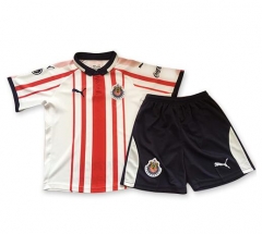 18-19 Chivas Home Children Soccer Jersey Kit Shirt And Shorts