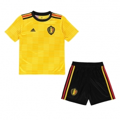 Belgium 2018 World Cup Away Children Soccer Kit Shirt And Shorts