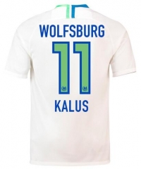 18-19 VfL Wolfsburg KLAUS 11 Away Soccer Jersey Shirt