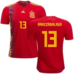Spain 2018 World Cup KEPA ARRIZABALAGA 13 Home Soccer Jersey Shirt