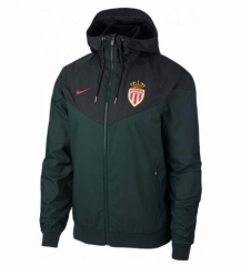 19-20 AS Monaco FC Green Woven Windrunner Jacket
