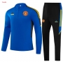 Children Youth 21-22 Manchester United Blue Training Top and Pants