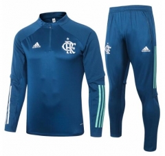 20-21 Flamengo Blue Tracksuits Top and Pants