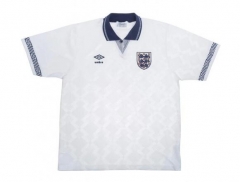 Retro England 1990 White Home Soccer Jersey Shirt