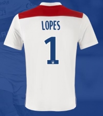 18-19 Olympique Lyonnais LOPES 1 Home Soccer Jersey Shirt