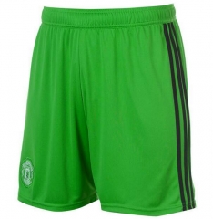 18-19 Manchester United Green Goalkeeper Soccer Shorts