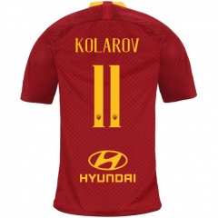 18-19 AS Roma KOLAROV 11 Home Soccer Jersey Shirt